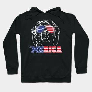 Proud Labrador Retriever American Flag Merica dog Hoodie